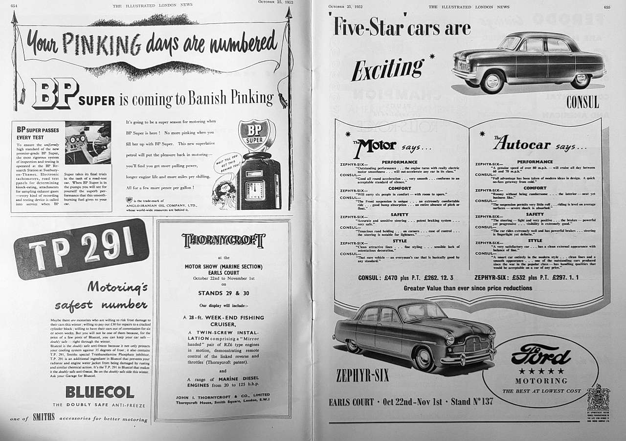 ford zephyr 1952 motor show